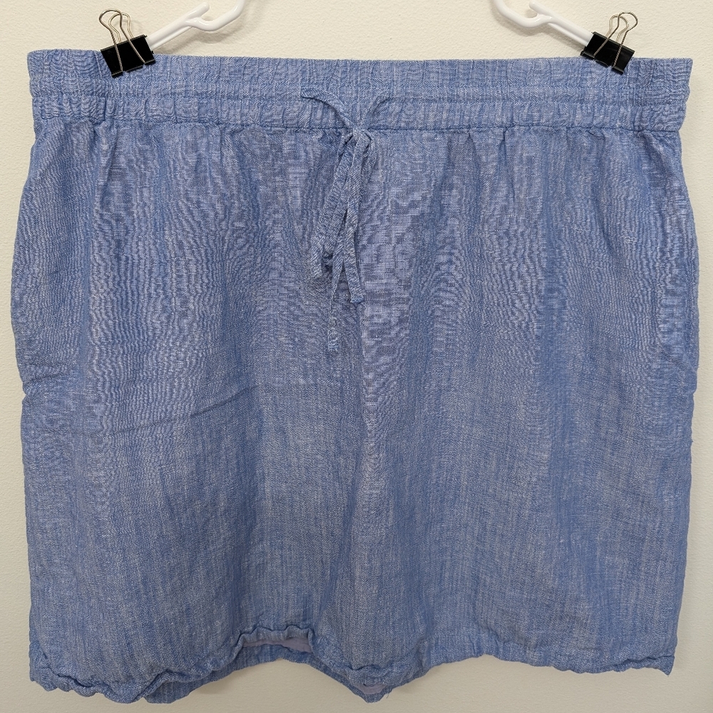 Light Blue Drawstring Skirt